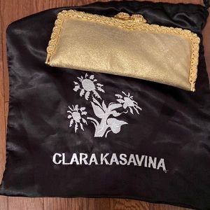 Clara Kasavina Serpent Gold Evening Clutch